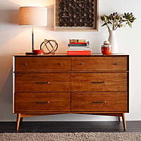 Marc Mid Century Six Drawer Chest Of Drawer