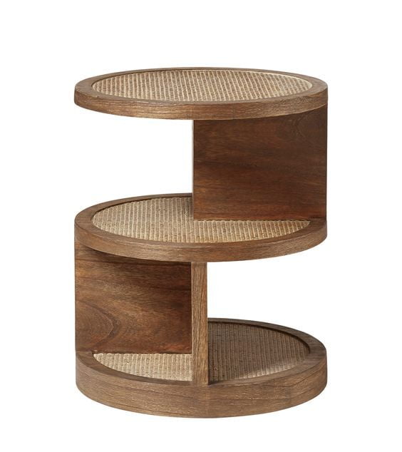 Tribal Boho Solid Wood End Table Tribal Boho Solid Wood End Table