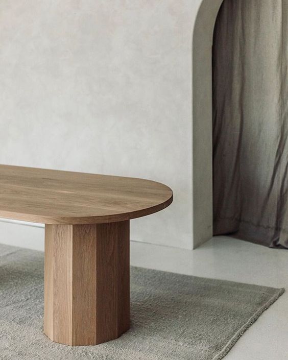 Modern Natural Wood Dining Table