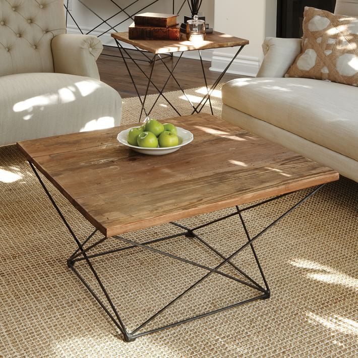 MATHEW EDITION COFFEE TABLE WITH RUSTIC SOLID WOOD TOP MATHEW EDITION COFFEE TABLE WITH RUSTIC SOLID WOOD TOP