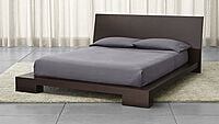 Claire Platform Bed In Dark Walnut Color - King Size