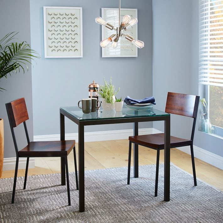 Salvador Metal And Glass 4 Seater Dining Table Salvador Metal And Glass 4 Seater Dining Table