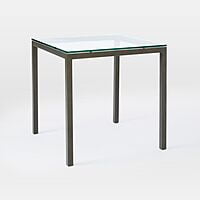 Salvador Metal And Glass 4 Seater Dining Table