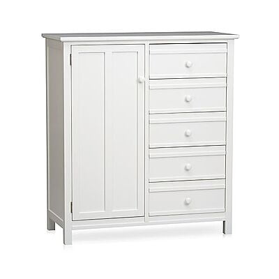 William Chest Of Drawer With Door In White