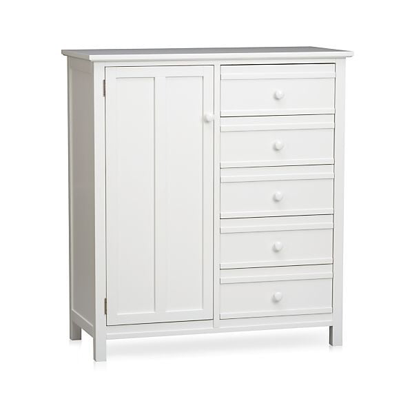 William Chest Of Drawer With Door In White William Chest Of Drawer With Door In White
