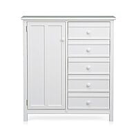 William Chest Of Drawer With Door In White