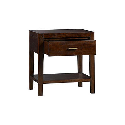 Stark Bedside Table In Dark Walnut