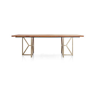 Cage Dining Table In Solid wood and Metal