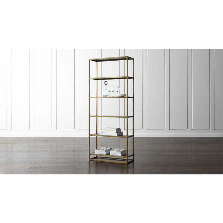 Amanda Bookshelf In Golden Color Amanda Bookshelf In Golden Color