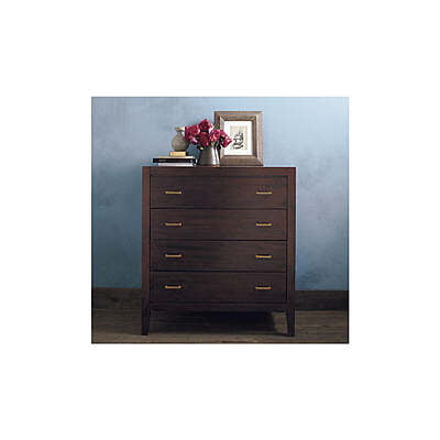 Stark Four Drawer Chest Of Drawer In Dark Walnut