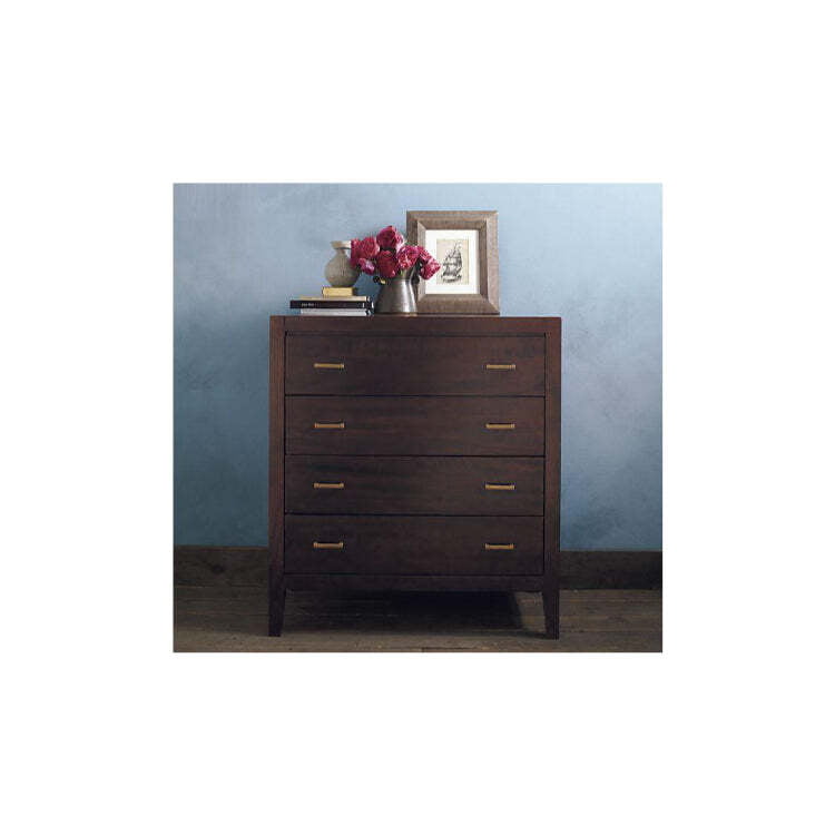 Stark Four Drawer Chest Of Drawer In Dark Walnut Stark Four Drawer Chest Of Drawer In Dark Walnut