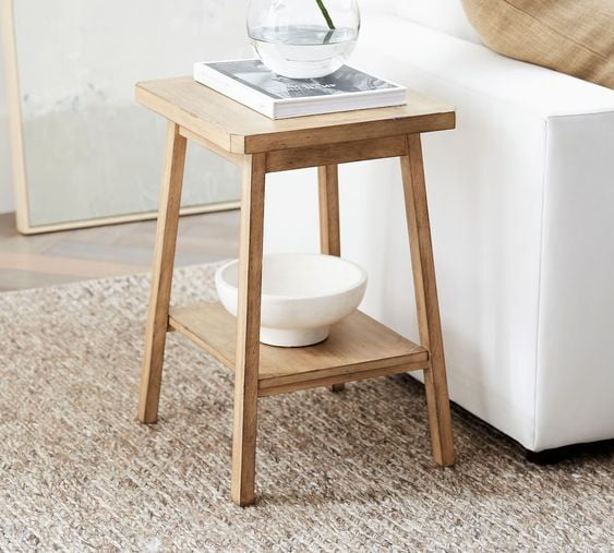 Boho Chic Solid Wood End Table