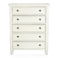 Vintage Tall Chest Of Drawers In White