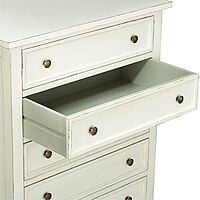 Vintage Tall Chest Of Drawers In White