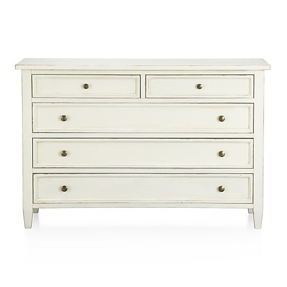 Vintage Short Chest Of Drawers In White