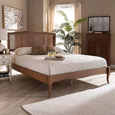 Mc Beth Caning Rattan  Bed - King Size