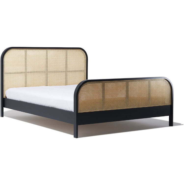 Marlo Platina Rattan Bed In Charcoal - King Size Marlo Platina Rattan Bed In Charcoal - King Size