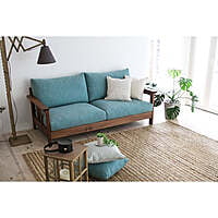 Smith Sofa In Sky Blue Color - Three Seater