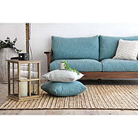 Smith Sofa In Sky Blue Color - Three Seater