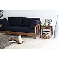 Smith Sofa In Dark Blue Color - Three Seater