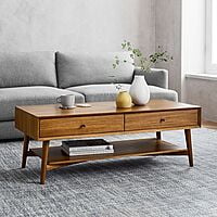 REVA MID CENTURY MODERN COFFEE TABLE IN SOLID WOOD REVA MID CENTURY MODERN COFFEE TABLE IN SOLID WOOD
