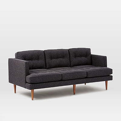 Ignis Sofa In Dark Grey - Three Seater