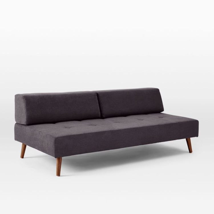 Retro Sofa In Dark Grey - Three Seater