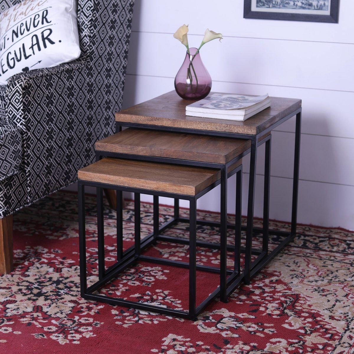 Industrial Style Nesting Table
