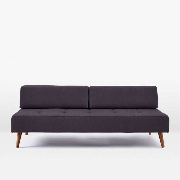 Retro Sofa In Dark Grey - Three Seater