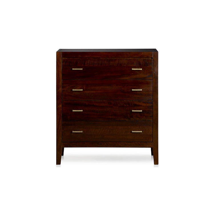 Stark Four Drawer Chest Of Drawer In Dark Walnut