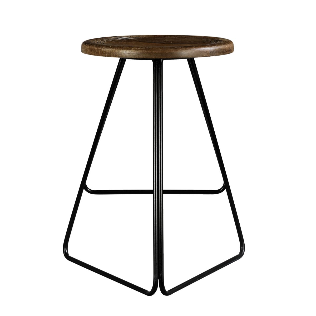 Bermuda Bar Stool In Pastel Purple And Walnut Finish Top