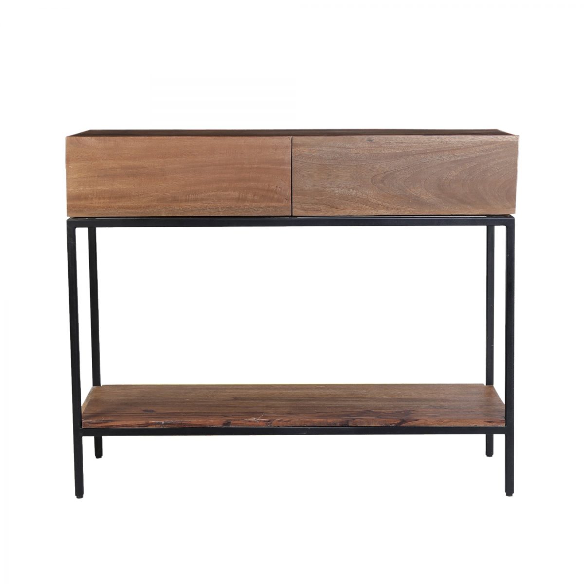 Industrial Style Console Table In Black Base