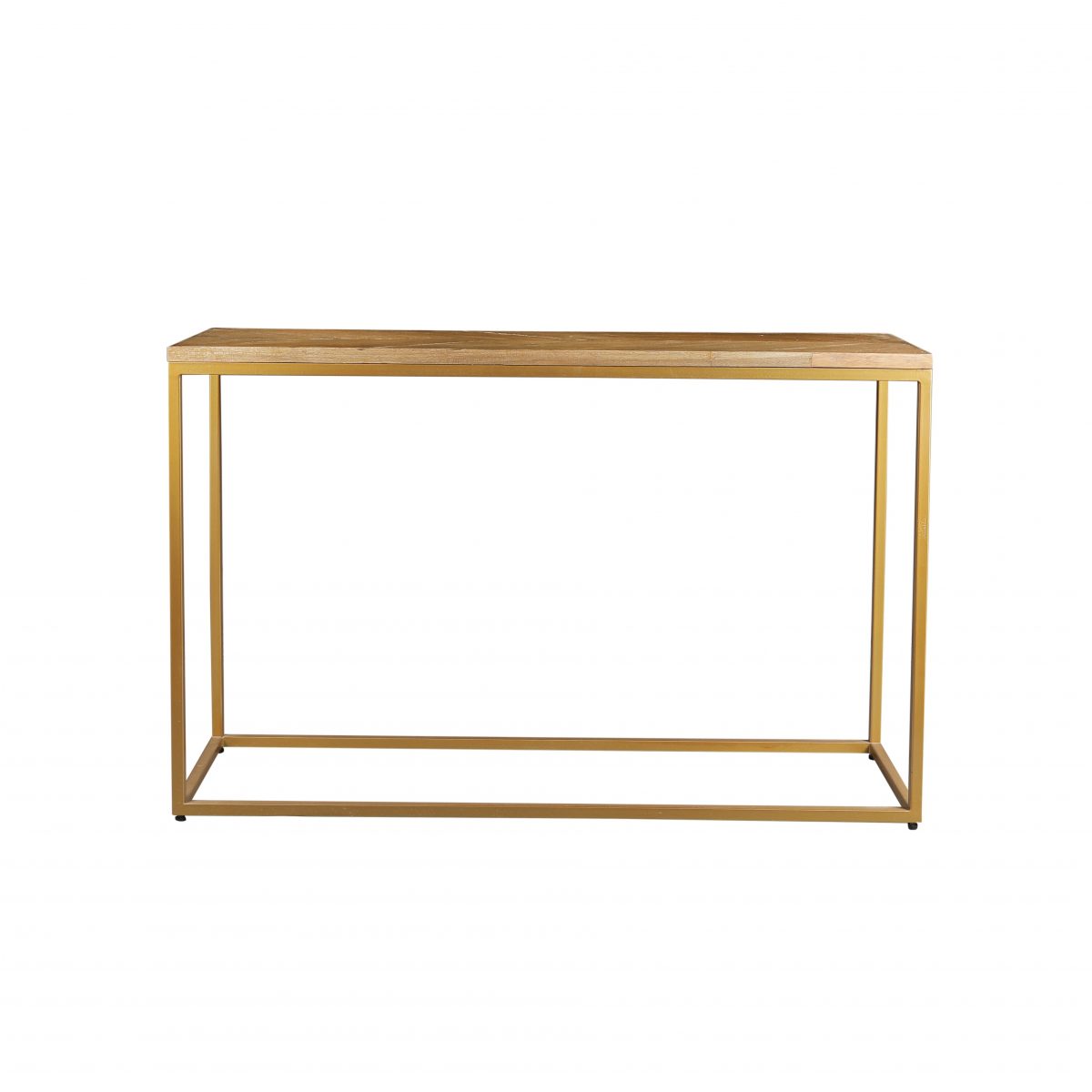 Herringbone Series Console Table In Golden Base