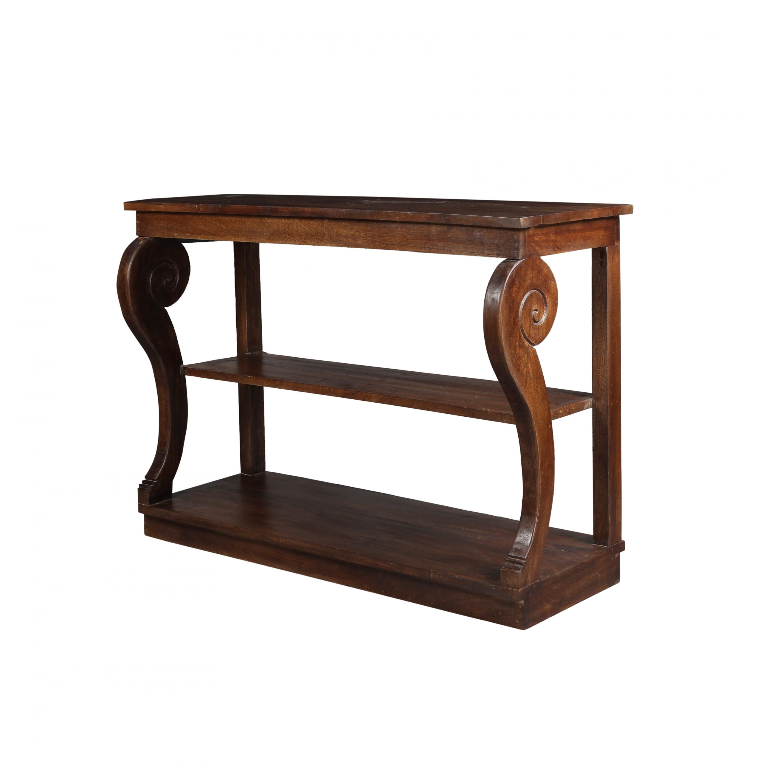 Louis Series Console Table In Walnut Finish