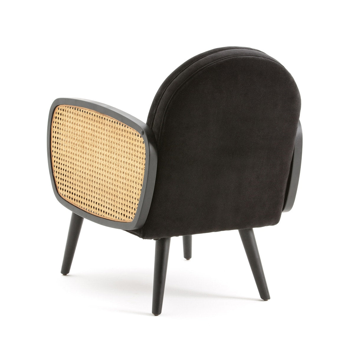 Miranda Rattan Arm Chair In Black