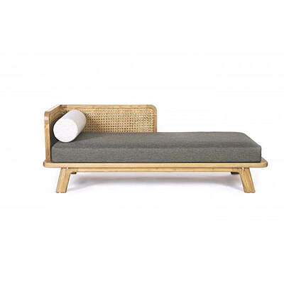 Bali Rattan Day Bed In Natural Wood