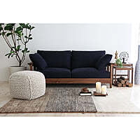 Smith Sofa In Dark Blue Color - Three Seater