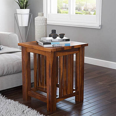 Slated End Table