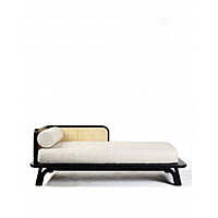 Bali Rattan Day Bed In Charcoal