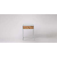 David Bedside Table In White