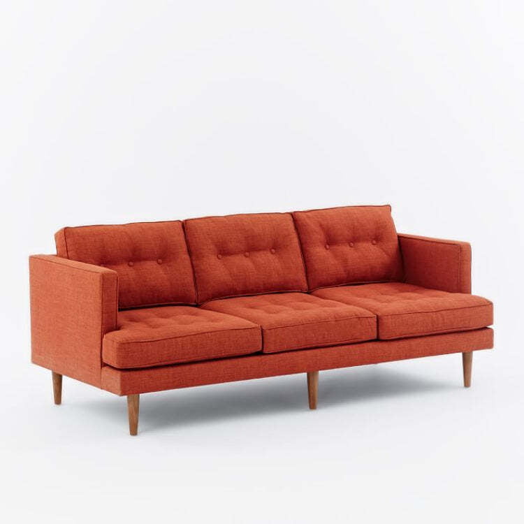 Ignis Sofa In Red - Three Seater